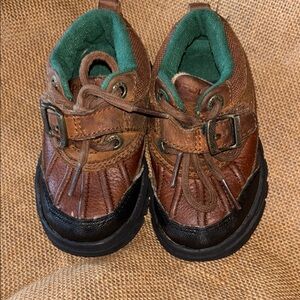 Brown and Black Kids Shoes